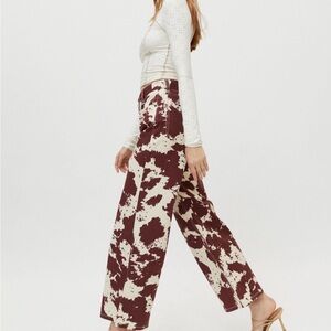 BDG wide leg western brown cow print Urban Outfitters denim jeans
